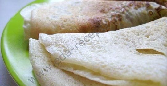 Блины вегетарианские блины на соевом молоке и воде