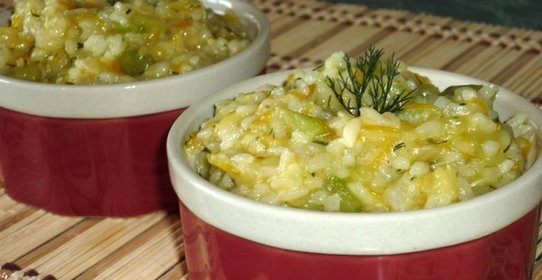 Рагу из кабачков с рисом