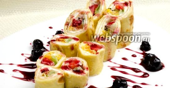 Блинчики с фруктовой начинкой