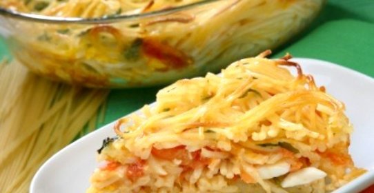 Пирог со спагетти