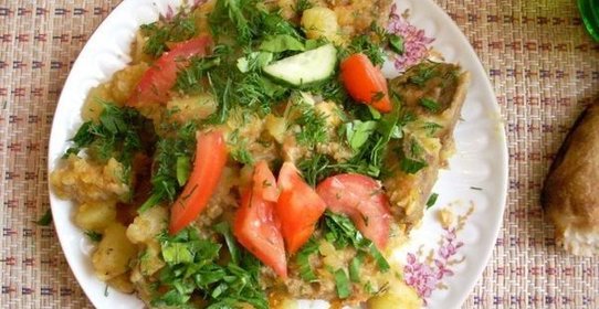 Рагу на свиных ребрышках