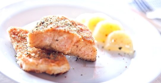 Лосось в кляре