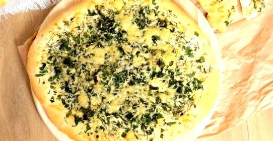 Хлеб с сыром и зеленью