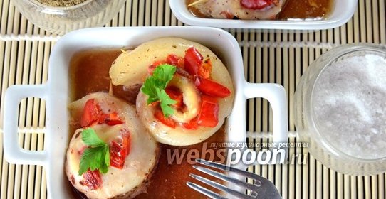 Рулетики из морского языка с болгарским перцем