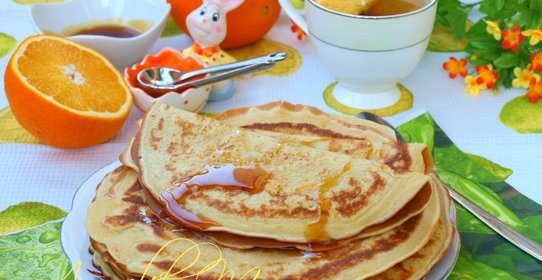 Блинчики с апельсиновой цедрой