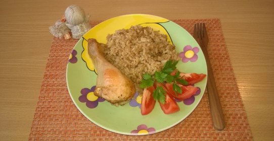 Курица с рисом в пиве