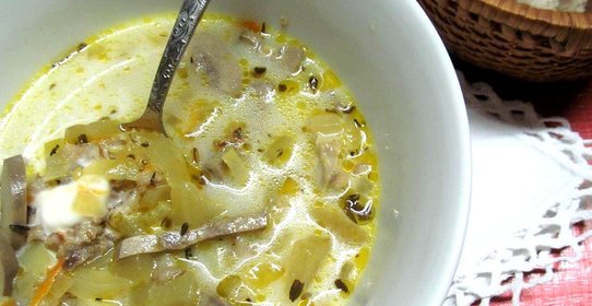 Рассольник на курином бульоне