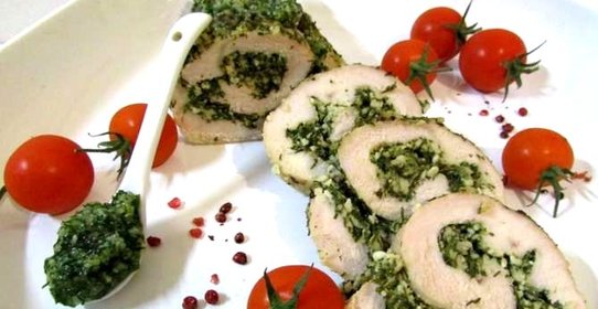 Индейка с соусом Песто