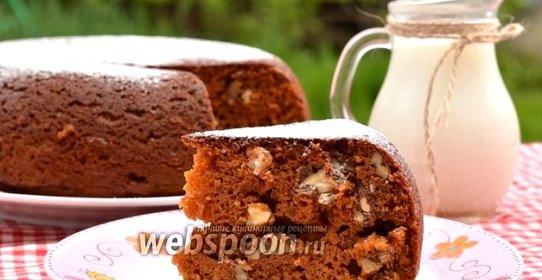 Карамельно-ореховый пирог в мультиварке