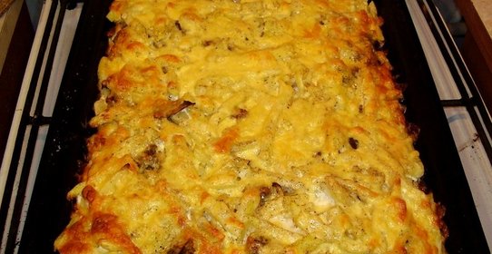 Картофель с опятами в духовке