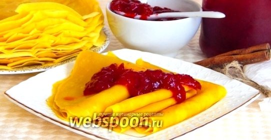 Сладкие блинчики с корицей и куркумой