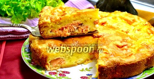 Заливной пирог с сёмгой