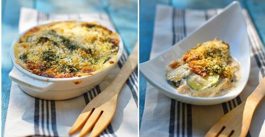 Гратен из цуккини под соусом бешамель