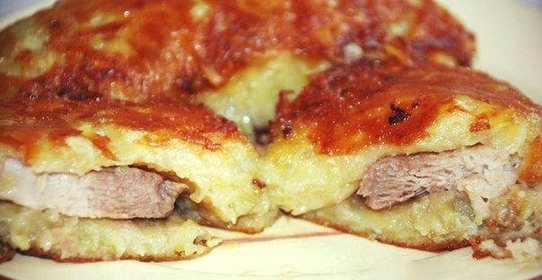 Мясо в картофельной корочке