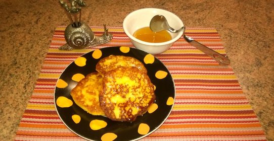 Оладьи с тыквой и творогом