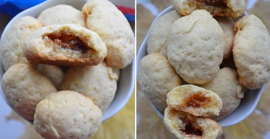 Песочно-манное печенье с вареной сгущенкой