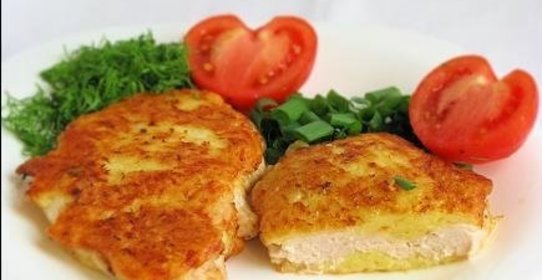 Куриное филе в сырном кляре