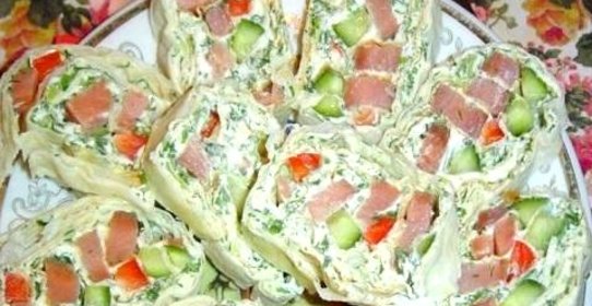 Рулет из лаваша с горбушей