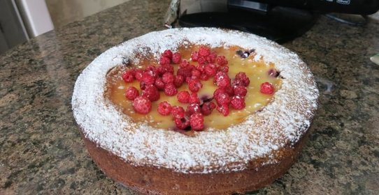 Финский пирог с черникой