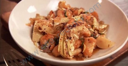 Курица с артишоками в лимонном соусе