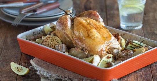 Курица в духовке с картошкой