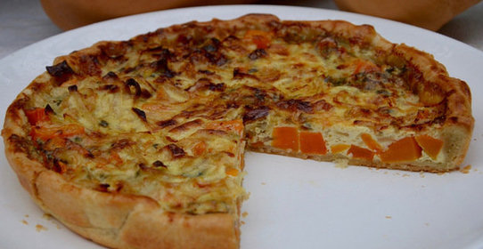 Пирог с тыквой и сыром рокфор