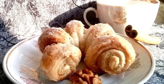 Булочки с корицей без дрожжей