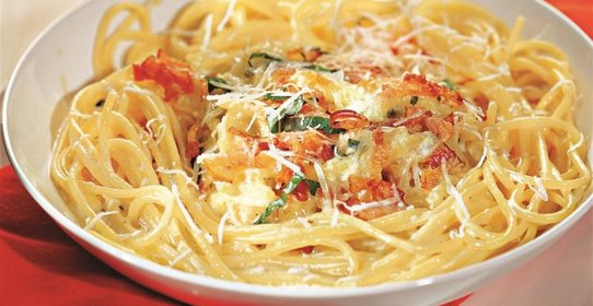 Спагетти под соусом карбонара