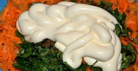 Салат из моркови с шампиньонами