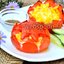 Помидоры начинённые корейской морковью и кукурузой