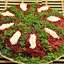 Салат из свеклы с чесноком и сыром Монгольская горка