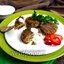 Котлеты с печёным баклажаном