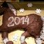 Новогодний пирог "Лошадь 2014