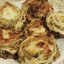 Стожки с фаршем, грибами и тертым картофелем