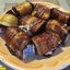 Рулетики из баклажанов с чесноком