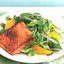 Лосось с кресс-салатом
