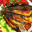 Баклажан, запеченный и фаршированный веером