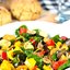 Кабачки, запеченные с овощами