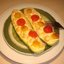 Запеченные кабачки, фаршированные креветками