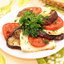Запеченные баклажаны с помидорами и брынзой