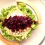 Салат со свеклой, вишней, сыром и орехами