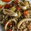 Ризотто с кальмарами и фасолью Маш
