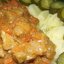 Гуляш из грудки с подливкой