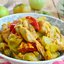 Зеленые помидоры жареные на сковороде с курицей и овощами