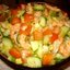 Салат овощной с креветками