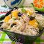 Салат с капустой, курицей и апельсином