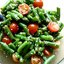 Теплый салат из зеленой фасоли