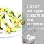 Салат из курицы с шампиньонами и грецкими орехами