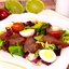 Салат с карпаччо, черри и ароматной заправкой