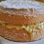 Бисквитный торт с творожной начинкой
